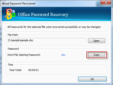 Office 2010 password recovery