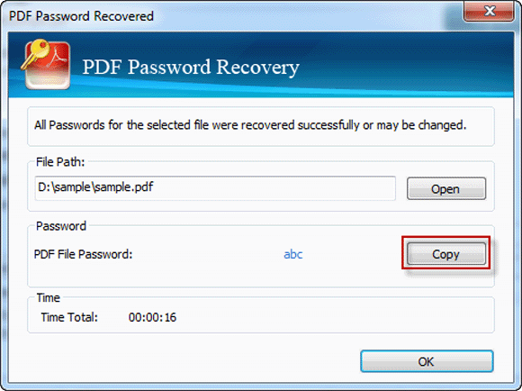 how do i recover my pdf password