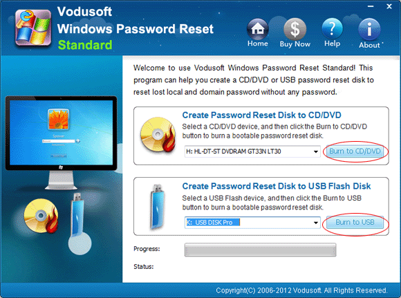 Windows Vista Password Reset Disk